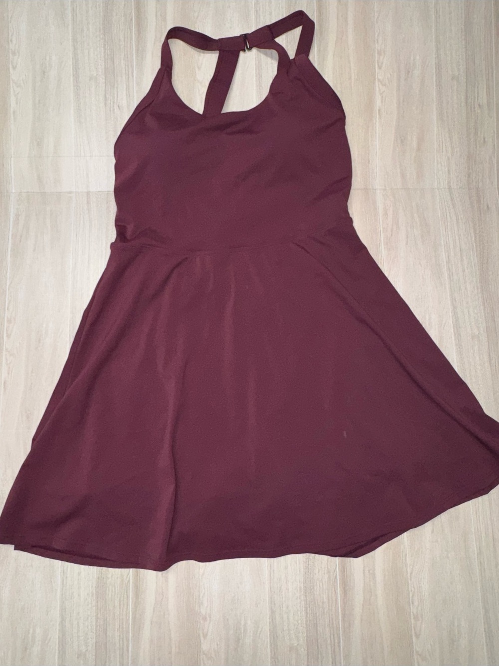 HALARA Twist-Front Burgundy Mini Dress - Picture 4 of 6